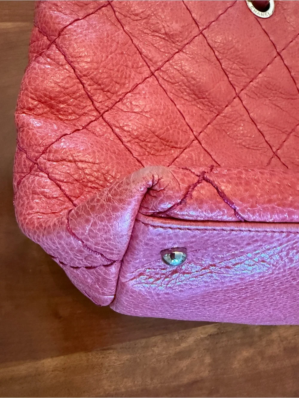 Chanel Large On the Road Tote Pink Leather Bag